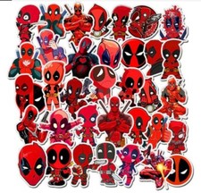 Deadpool Themed Set of 35 Assorted Stickers Decal Set