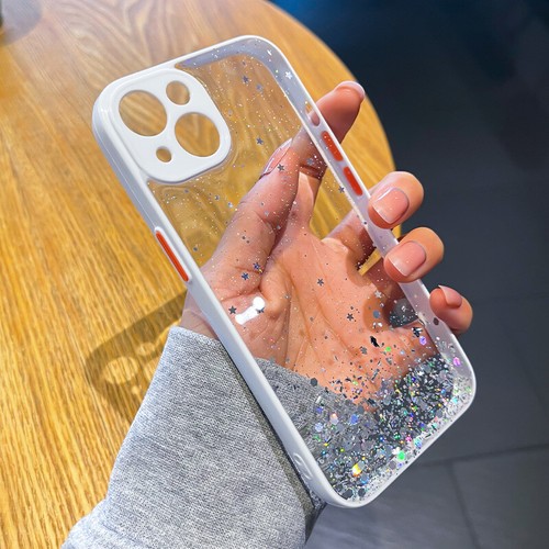 Gradient Bling Glitter Sequins Clear Case iPhone 13 12 11 Pro XR 8 7 SE Cover - Picture 8 of 16