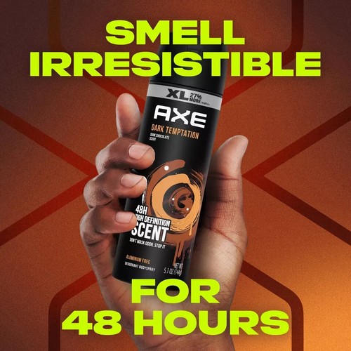 New Axe Body Spray for Men Deodorant Dark Temptation, 5.1 oz Twin Pack - Picture 3 of 3