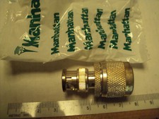 N male to BNC male coaxial adapter; silver plated; new