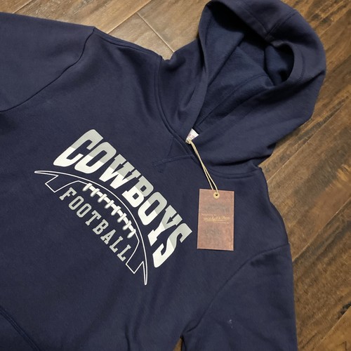 NWT DALLAS COWBOYS MITCHELL & NESS THROWBACK SWEATSHIRT HOODIE YOUTH XL. C6 - Picture 2 of 7