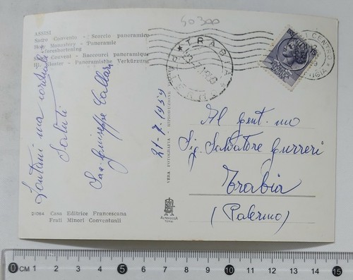 50300 Cartolina - Perugia - Assisi - Convento - VG 1959 - Picture 2 of 2