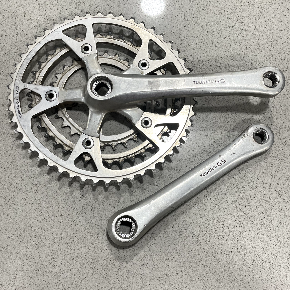 Vintage Takagi Tourney GS Crank Set 170 mm Biopace Road Race