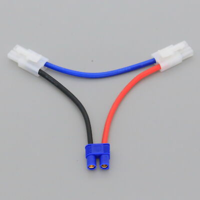 RC Series Wire EC3 1 Female to 2 Female Tamiya 14AWG 10CM Cable Doubles Voltage