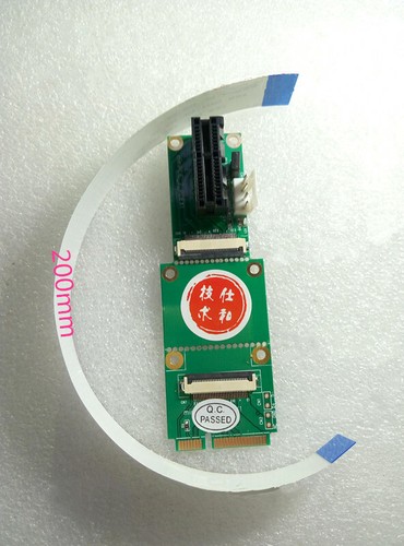 Mini PCI-E to PCI-E 1X Express Riser Extender Adapter Card with FFC Cable - Picture 4 of 11