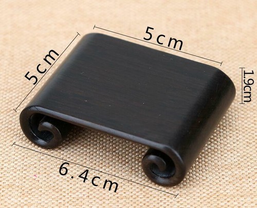 4 Pcs Miniature Ebony Wood Display Stand Rack Craft Art Statue Base - Picture 3 of 6