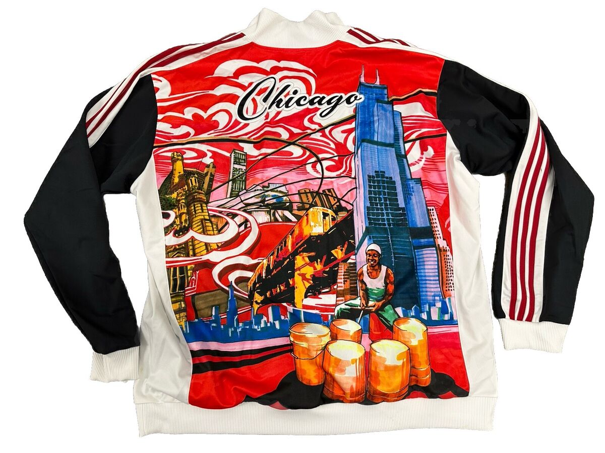 RARE Adidas CHICAGO CHITOWN Track sweat shirt Top Jacket RARE Adidas CHICAGO CHITOWN Track sweat shirt Top Jacket