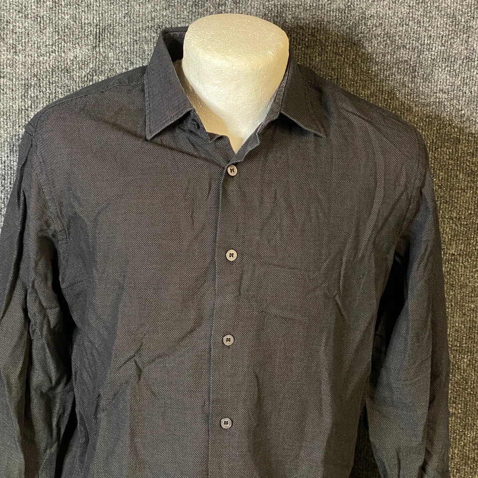 Camisa Paul Smith London Grande 16 41 Negro Blanco Lunares Hombre Botón Foto 3 de 4