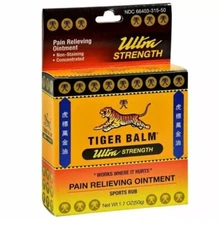Tiger Balm Pain Relieving Ointment Ultra Strength Sports Rub 1.7 oz Pack of 3