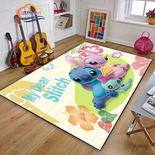 Lilo Stitch Cartoon Bodenteppich Teppich Schlafzimmer Fußmatte Wohnzimmer Antirutschmatte - Bild 4 von 39