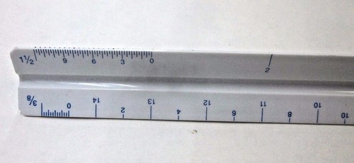 The C-Thru TS-656 Drafting Ruler 3 Sides Triangular Architect Engineer 12" Vtg - Picture 2 of 12