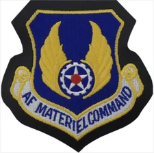GENUINE U.S. AIR FORCE PATCH: AIR FORCE MATERIEL COMMAND - LEATHER WITH HOOK CLO