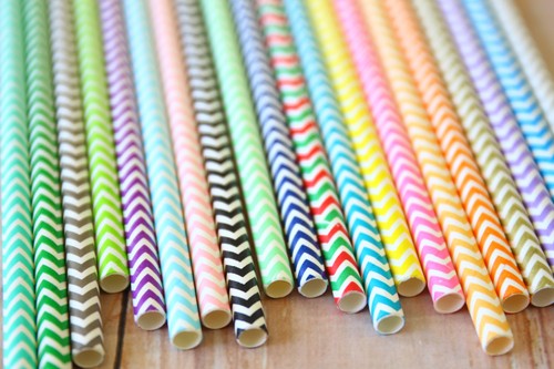 Chevron Paper Straws 25pc partyware colorful wedding birthday party supplies - Picture 4 of 25