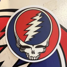 Steal Your Face 💀🌹 Grateful Dead sticker 3” Skull Deadhead Company Bolt