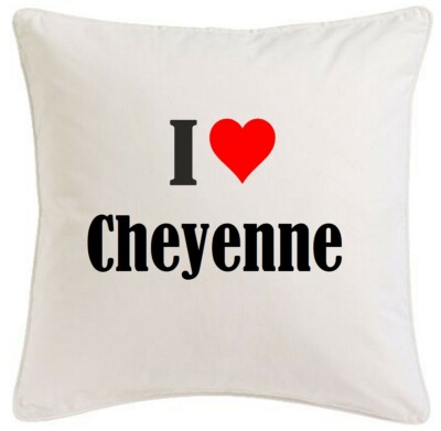KISSENBEZUG I LOVE CHEYENNE 40CMX40CM AUS MIKROFASER