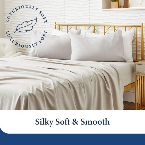 Elegant Bamboo Sheet Set - Soft, Breathable Cooling Sheets Twin XL in Royal Blue - Picture 4 of 10