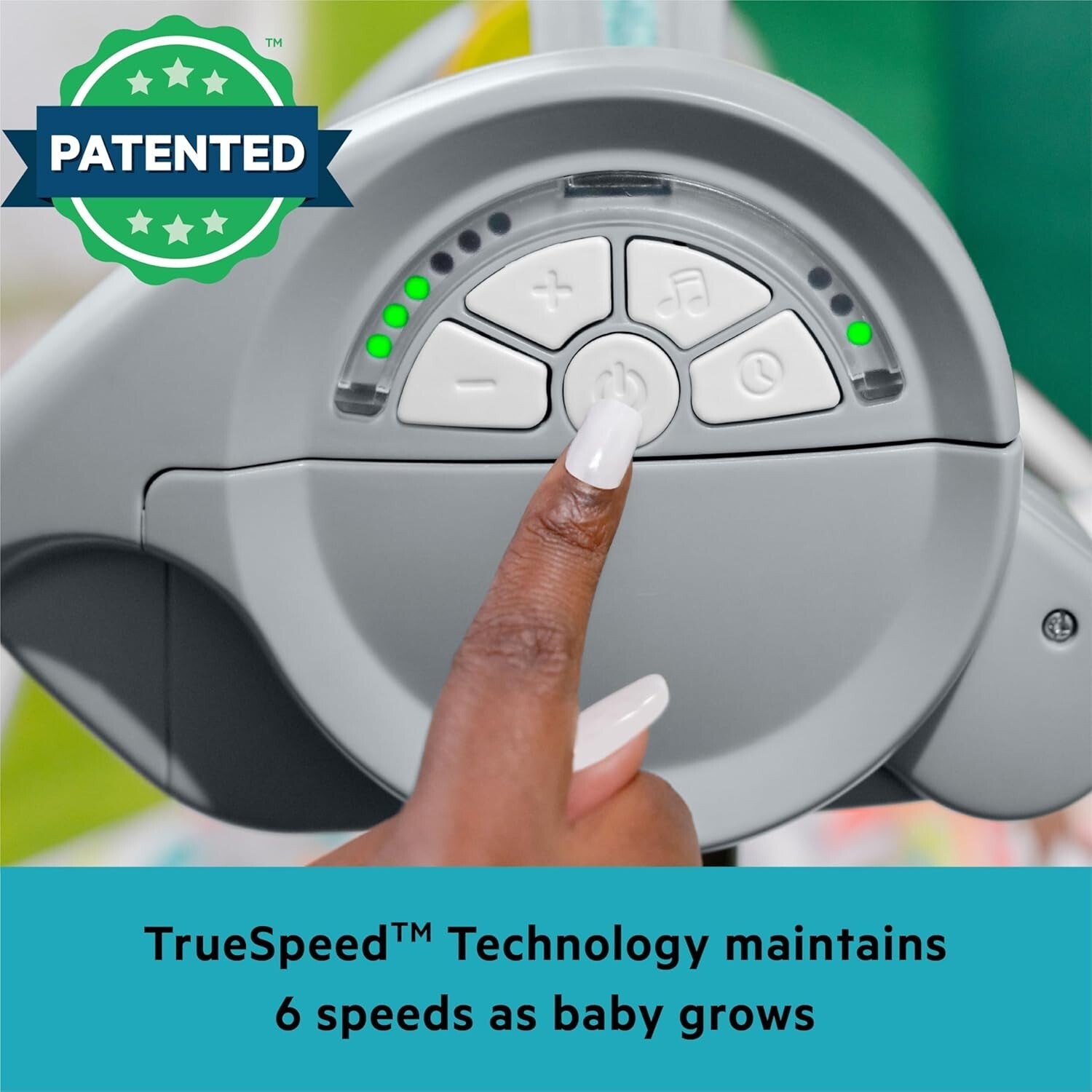 Playful Paradise Automatic Baby Swing with Music - Compact & Lightweight