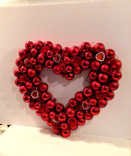 14" Valentine Heart Shaped Ornament Wreath