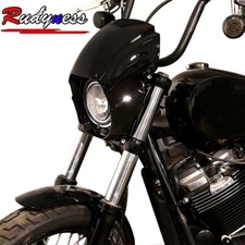 GLOSS BLACK HEADLIGHT FARING COVER FOR HARLEY SOFTAIL FXBB STREET BOB 2018-2023