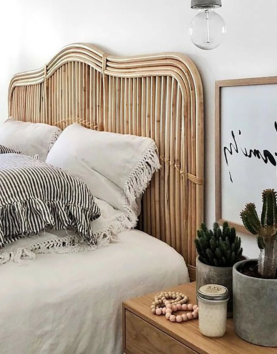 Breeze Athens Double Size Natural Rattan Headboard Bedhead eBay