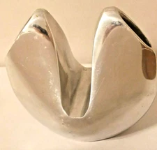 Lunares Aluminum Fortune Cookie Vase San Fransisco 5.5" HB3592 nima oberoi