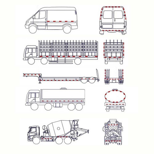 Conspicuity Tape DOT-C2 Approved Reflective Tape Trailer 5color 1”x 82FT -1 Roll - Picture 13 of 24