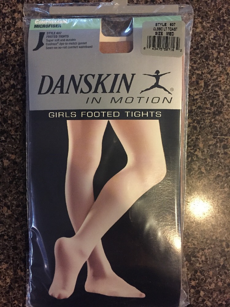 DANSKIN Girls CLASSIC LT TOAST 607 Compression Microfiber Footed Dance Tights | eBay DANSKIN Girls CLASSIC LT TOAST 607 Compression Microfiber Footed Dance Tights | eBay