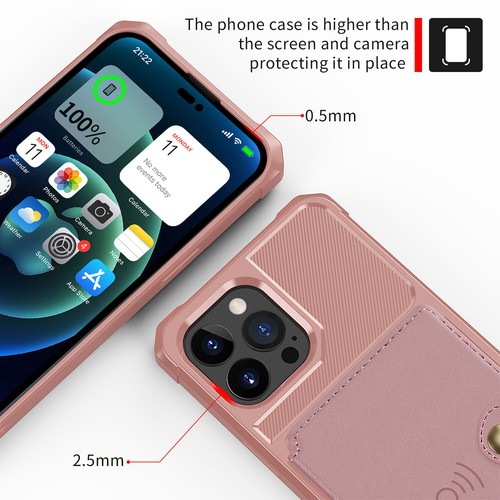 A prueba de golpes Multi ranuras para tarjetas de crédito Wallet Leather Case Cover para Apple iPhone - Imagen 42 de 57