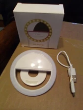 Selfie Light Ring Lights LED Circle Cell Phone Laptop Camera WHITE NEW 