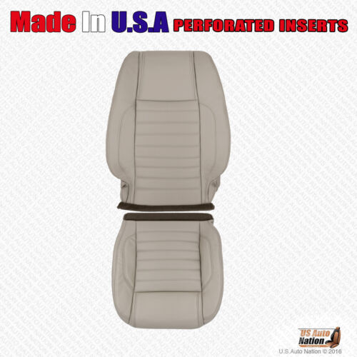 2010 to 2014 Ford Mustang GT Front Driver Passenger Perforated Leather Cover Tan - Bild 7 von 20