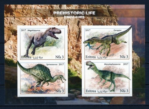 ERITREA 2017 B NIN 2015 DINOSAURS PRE-HISTORIC LIFE ANIMALS JURASIC STAMPS MNH - 第 9/11 張圖片