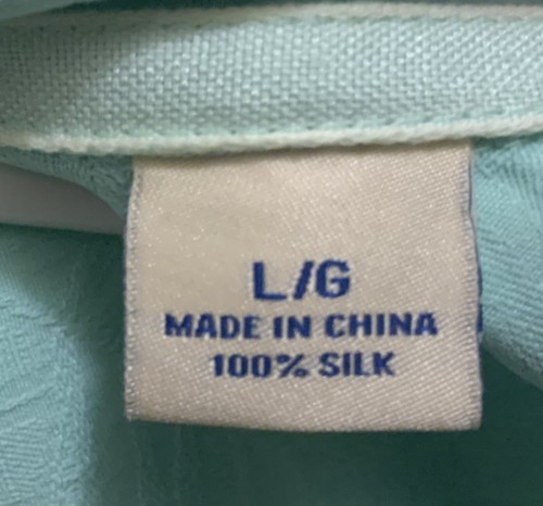 Silk Tommy Bahama Men's Hawaiian Short Sleeve Shirt Pistachio Mint Green Size L - Picture 3 of 6