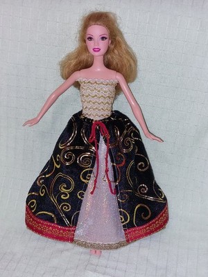 Barbie Kleid Mittelalter Puppenkleidung Prinzessin Königin Vintage Stil 2tlg K25