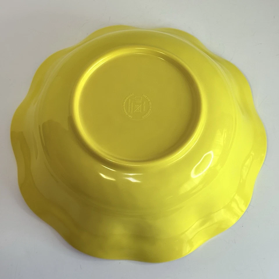 Sunflower Melamine Large Serving Bowl Yellow Bees 12” Summer Garden Floral - Image 3 of 4