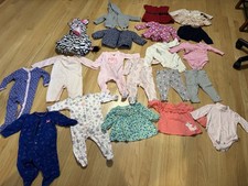 Baby Girl 3-6 M Clothing Lot 20 Pcs. One Piece, Pants, Dresses, Name Brands
