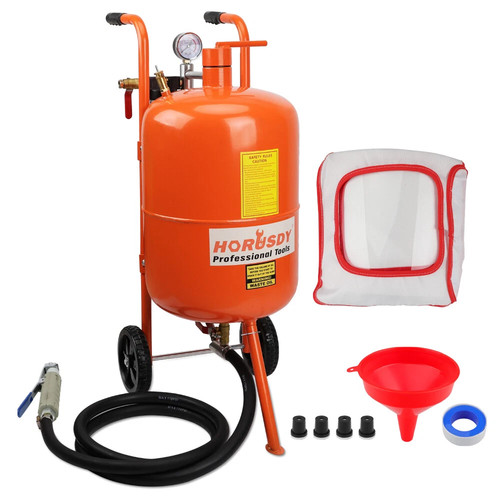40L Portable Air Sandblaster 125psi Abrasive Pressure Soda Sand Blaster Gun - Picture 9 of 9