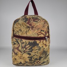 handcrafted floral tapestry backpack purse grandma core size 11" X 8"