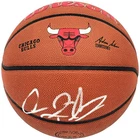 Dennis Rodman Signed Composite Leather Chicago Bulls Logo Basketball Beckett Wit