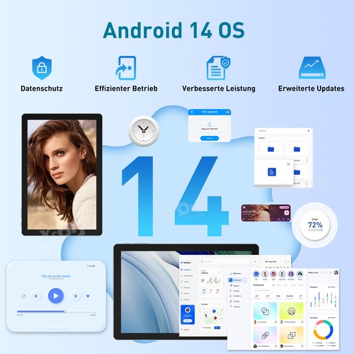 Tablet Blackcase BESTTAB M10 z klawiaturą 24GB + 256GB 10 cali Android 14 5G WiFi - Zdjęcie 3 z 17