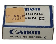 CANON Focusing Screen C Matte Grid & Central Microprism For F-1 Camera with Box