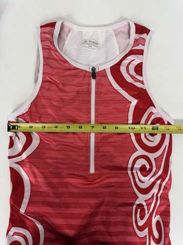 Sugoi Cycling Women’s Medium Sleeveless Red And White Jersey Pockets In Back - Picture 5 of 7