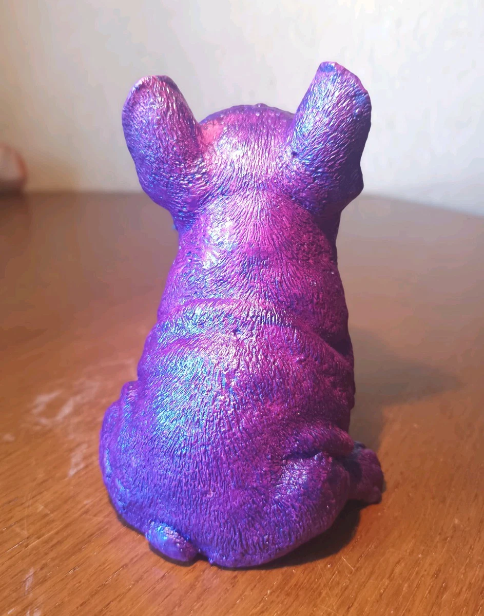 Französische Bulldogge Figur.French Bulldog Handarbeit.Aus Alabaster Gibs