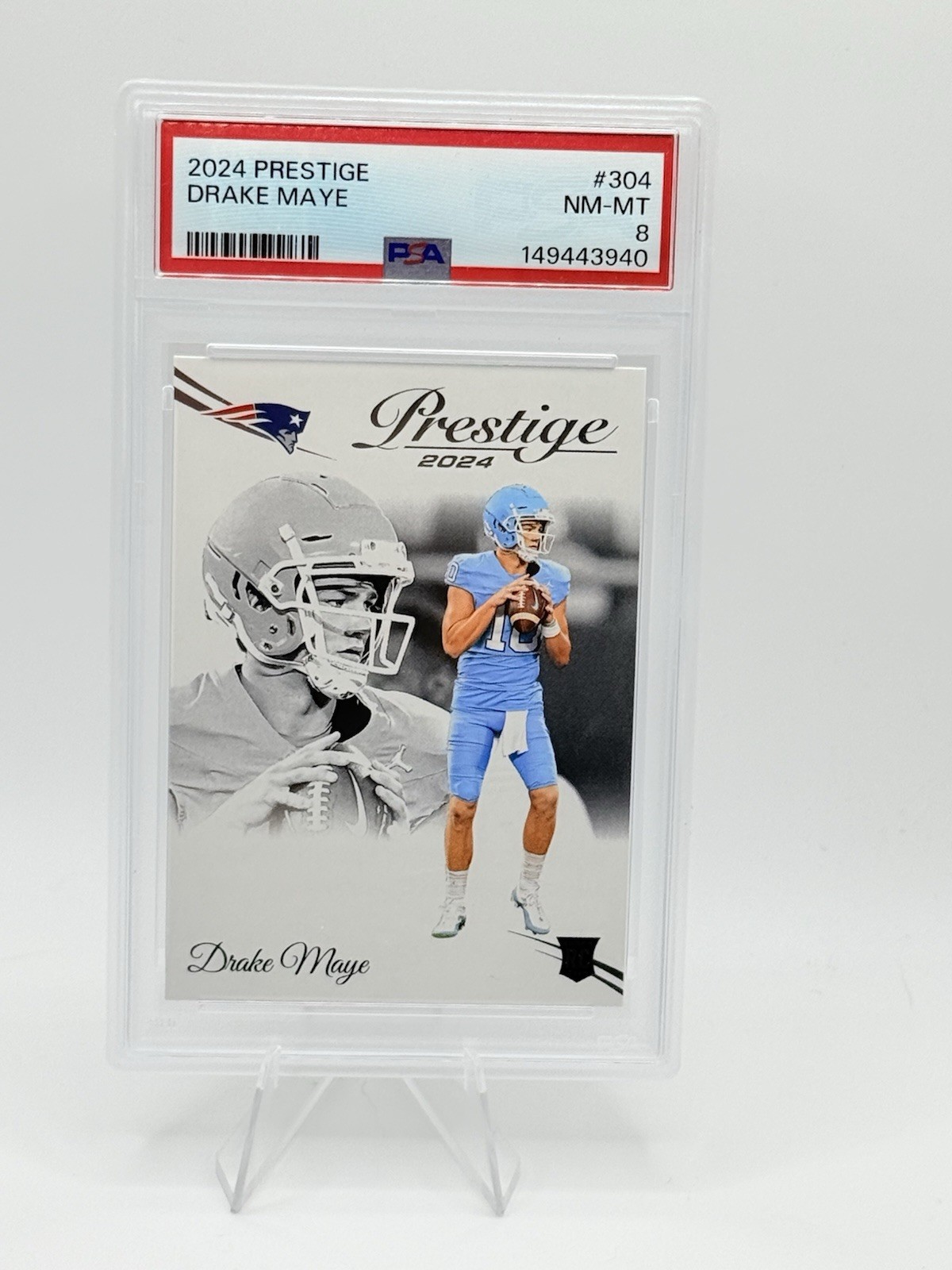2024 PANINI PRESTIGE #304 DRAKE MAYE ROOKIE RC PSA 8