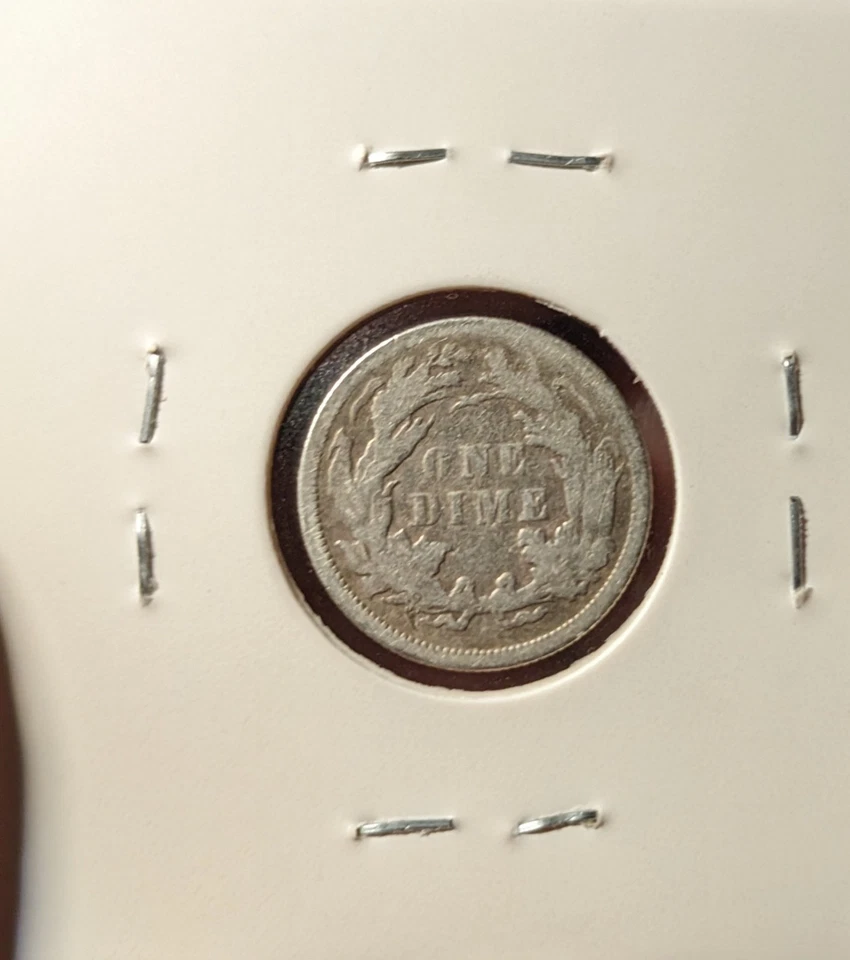 1876 Seated Liberty Dime 10c Better Grade VF - XF #79180 - Image 2 of 2