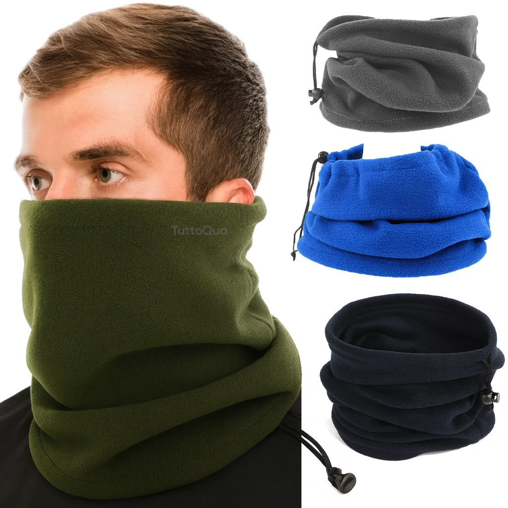 Set Cappello E Sciarpa Invernale Uomo Donna, 2 Pezzi In Maglia, Berretto Unisex Con Scaldacollo, Per Neve E Freddo, Nero - 3
