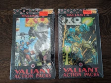 Lot of 2 Valiant Action Packs X-O Manowar #0 & #25 plus others Factory Sealed