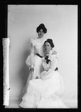 Photo:Misses Gilson Portrait Two Women White Dresses 1901-1903