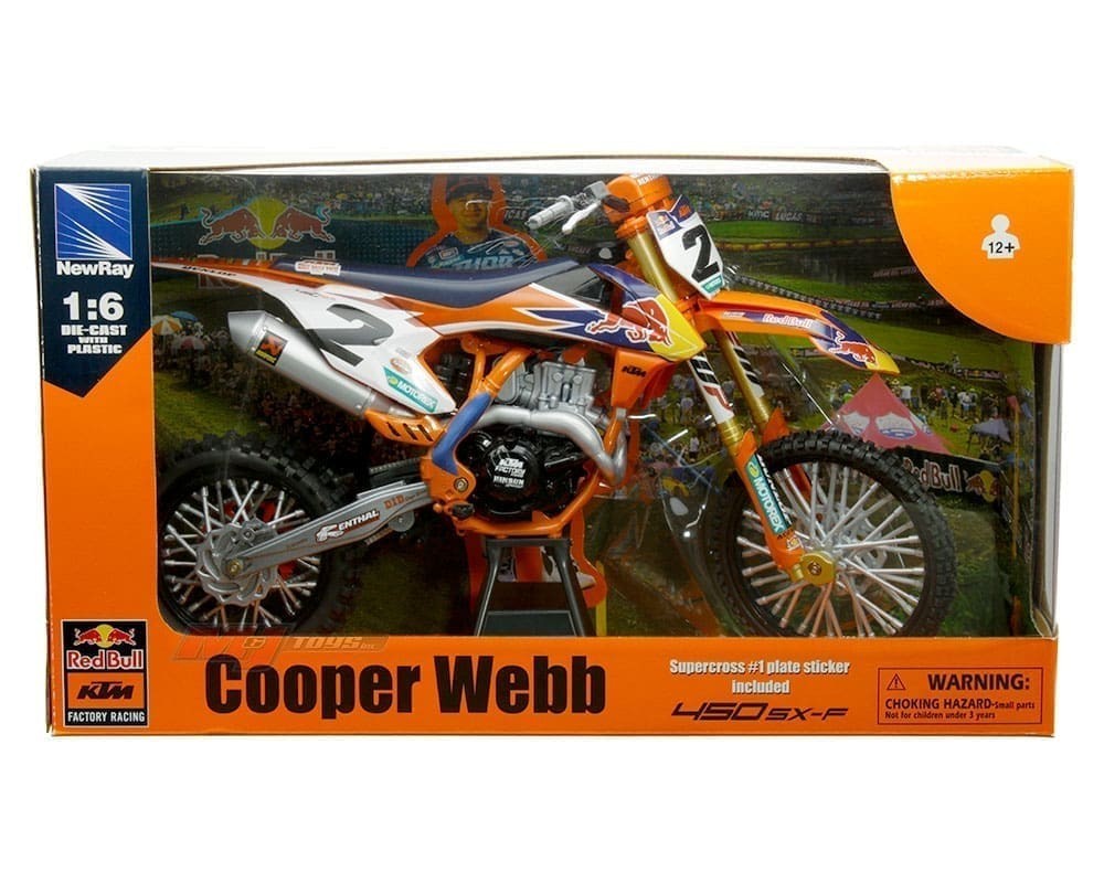 Miniature New Ray – Yamaha YZ450F N.2 Cooper Webb – Échelle 1:6 – Neuve