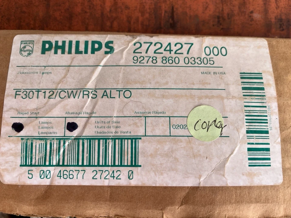 23 Philips 272427 - F30T12/CW/RS/ALTO Straight T12 Fluorescent Tube Light Bulb - Image 2 of 3
