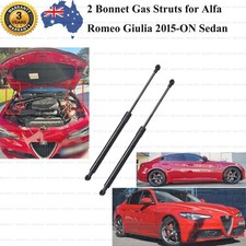 2 Bonnet Hood Gas Struts for Alfa Romeo Giulia 2016-ON Quadrifoglio Veloce Super